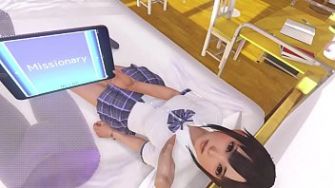 Секс с грудастой анимешкой от первого лица